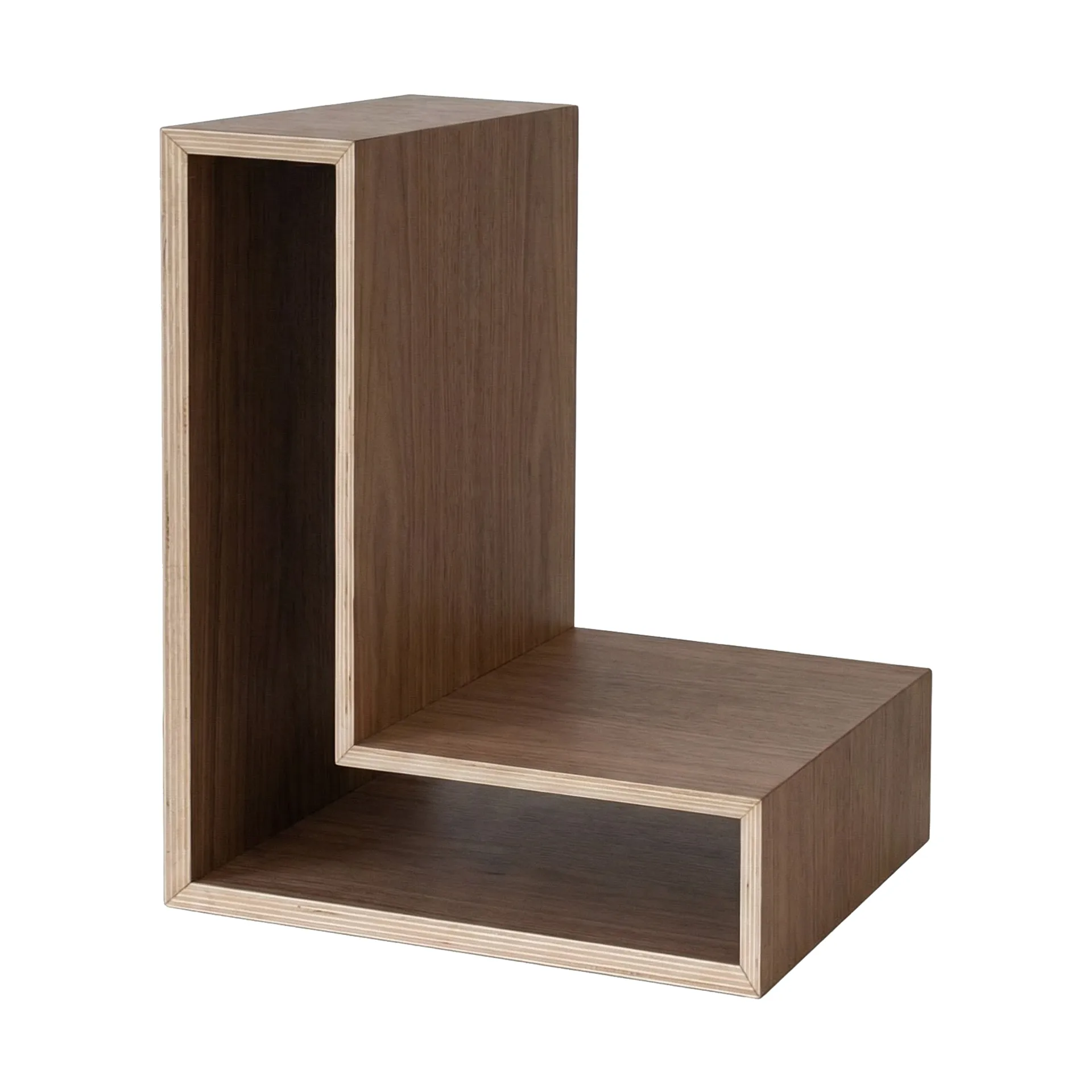 Prateleira de parede L-shelf, Nogueira, 30x38x29 cm Maze