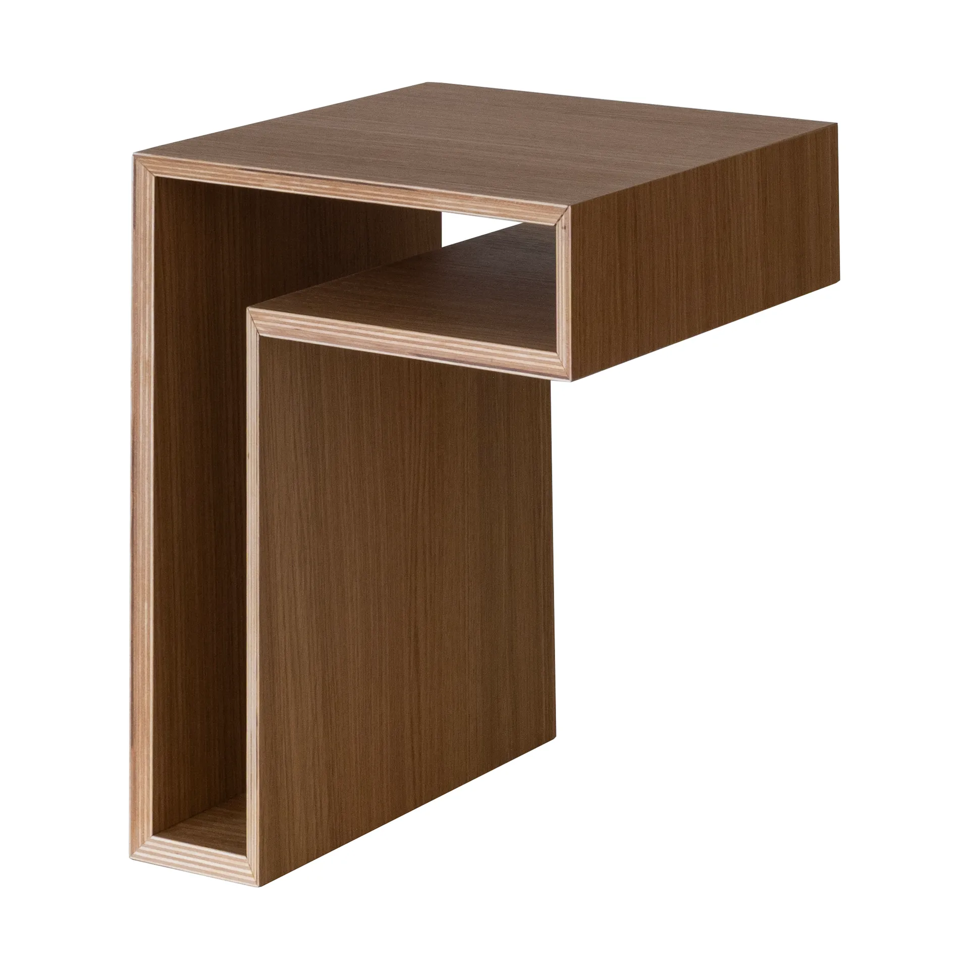 Prateleira de parede L-shelf, Nogueira, 30x38x29 cm Maze