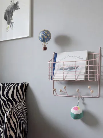 Prateleira Mitten junior - Rosa-pálido, 38,6x35,2x8,6 cm - Maze