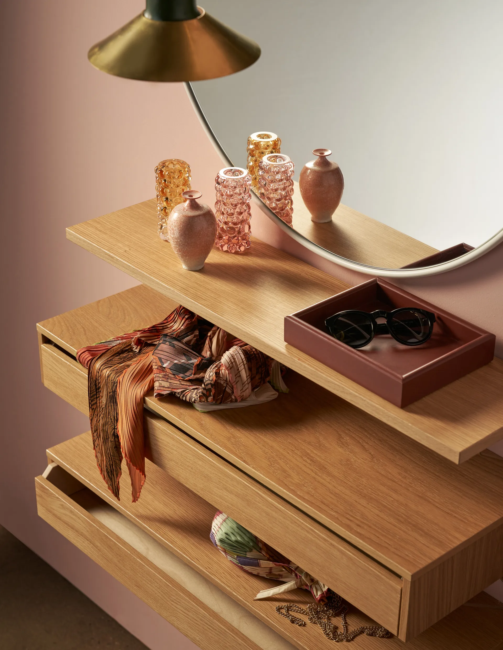 Prateleira Pythagoras, carvalho Maze