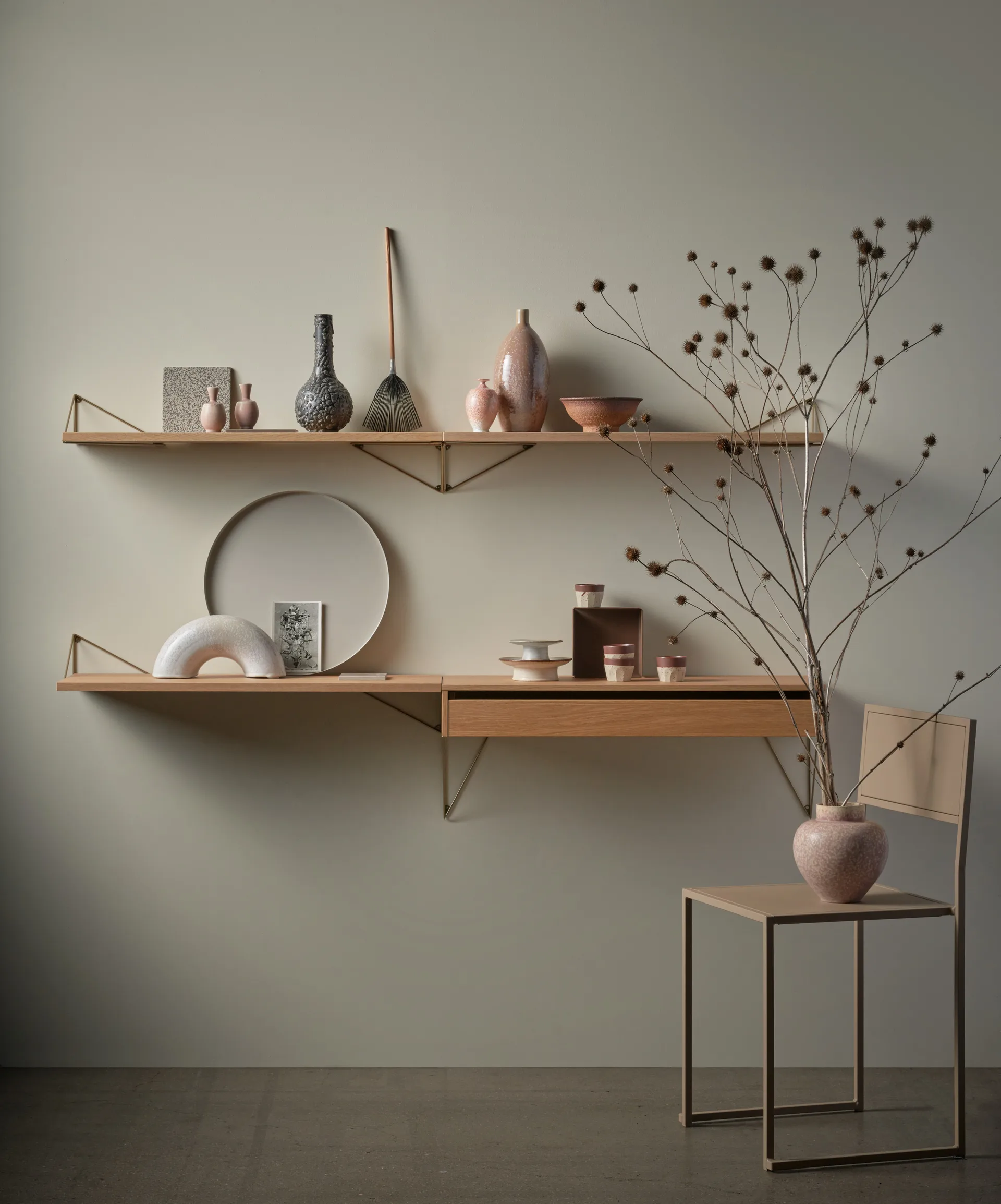 Prateleira Pythagoras, grande, carvalho Maze