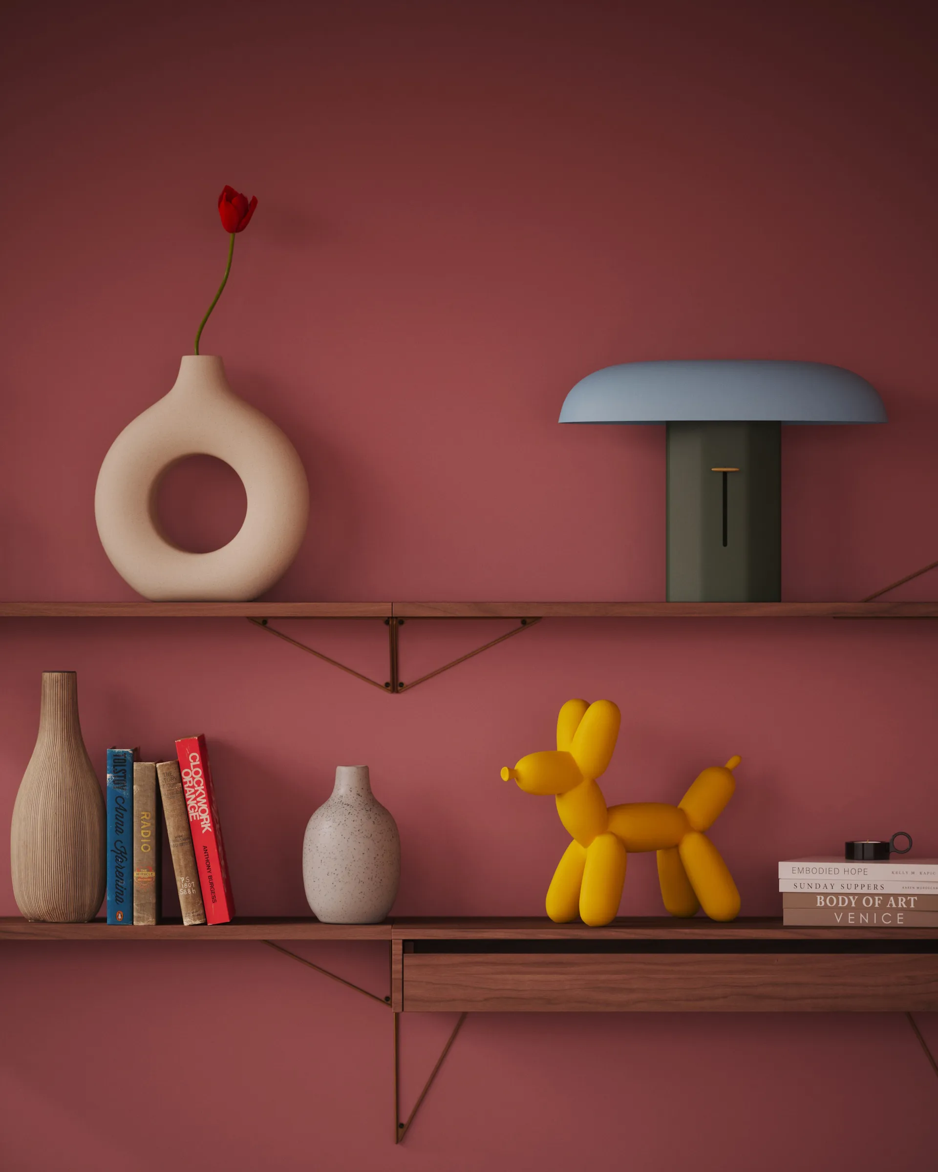 Prateleira Pythagoras, grande, nogueira Maze