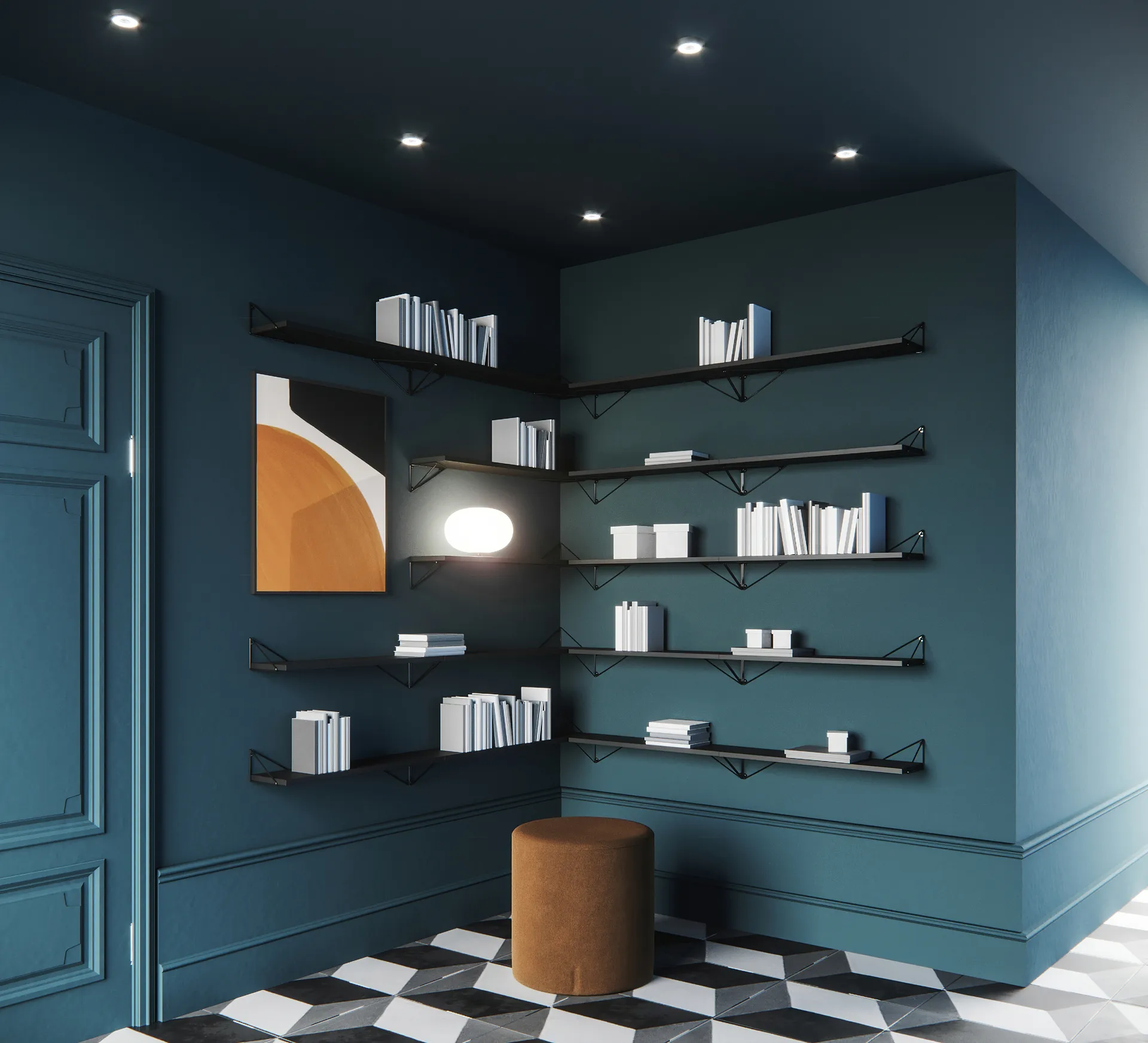 Prateleira Pythagoras, preto Maze