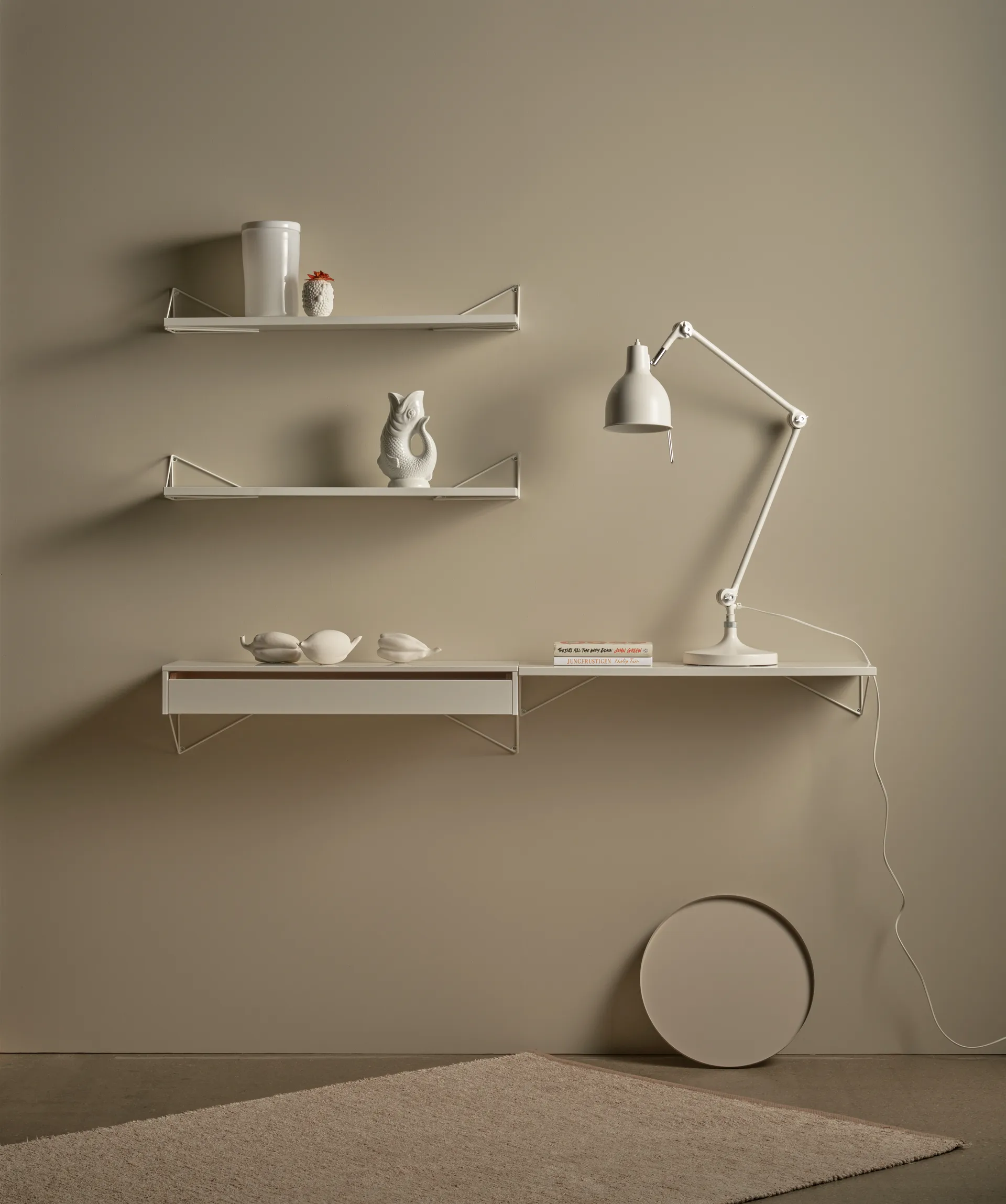 Pythagoras prateleira, branco, 20x80 cm,  Maze