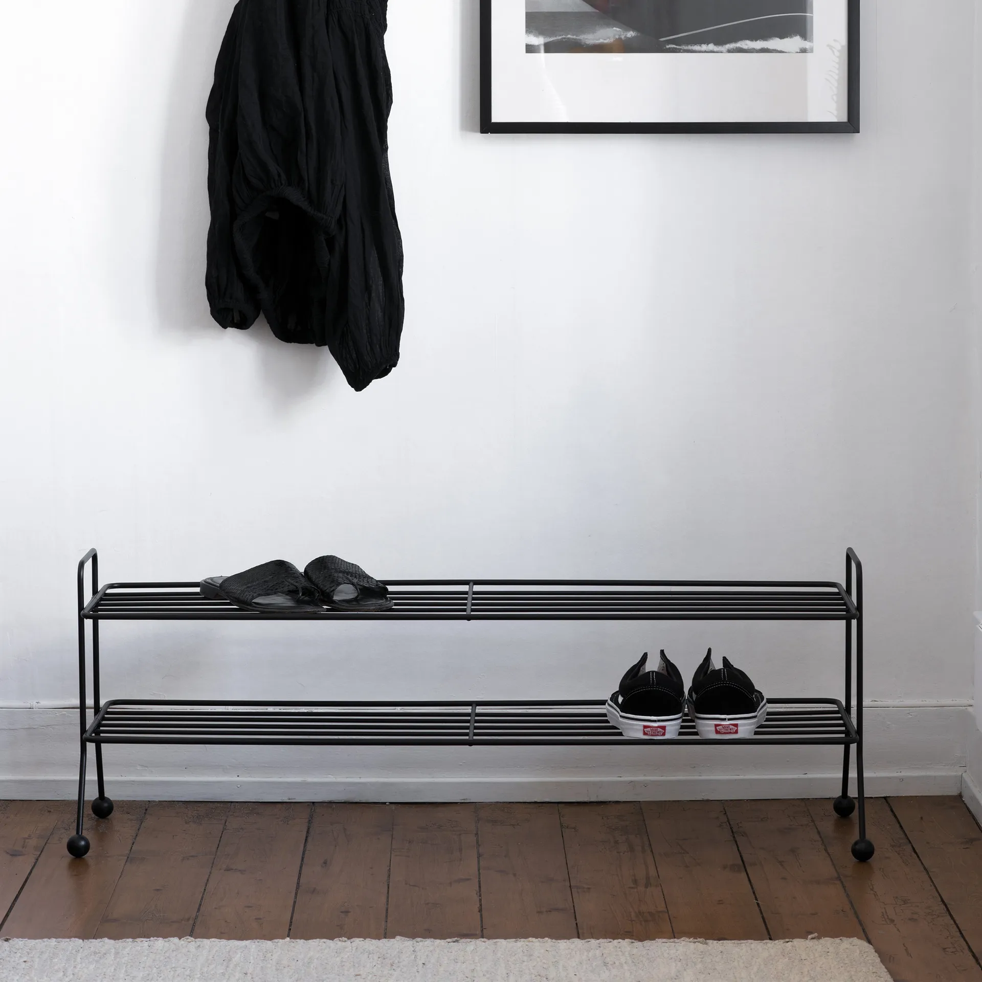 Sapateira Bill Shoe Shelf L, Preto Maze