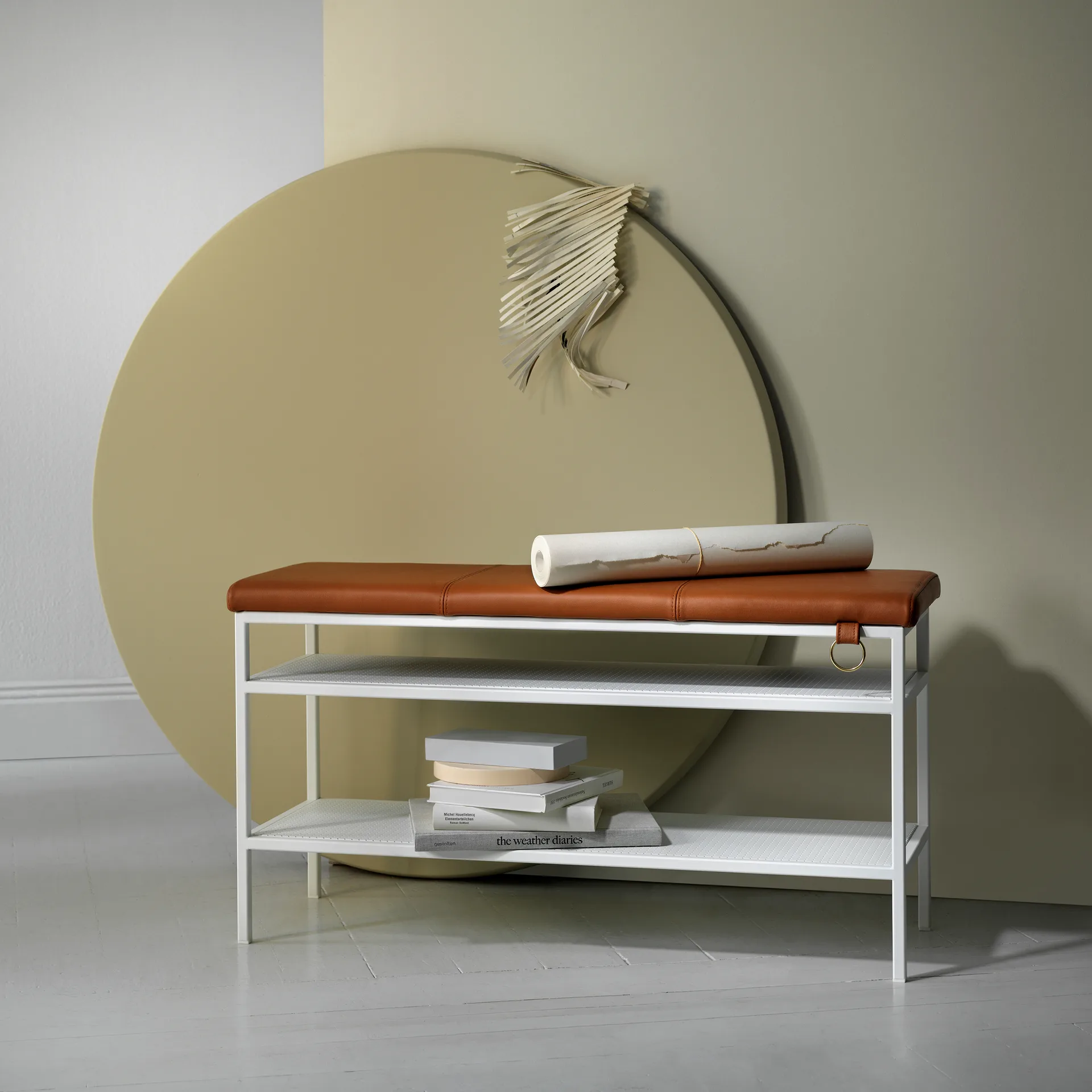 Sapateira Nancy, Branco-Conhaque Maze