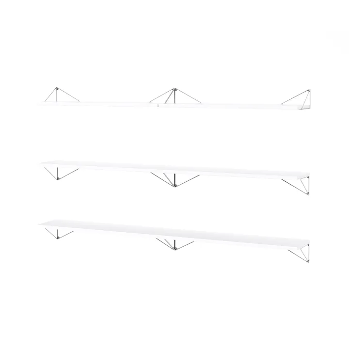 Sistema de estantes Pythagoras Bundle B branco-cromo - Maze