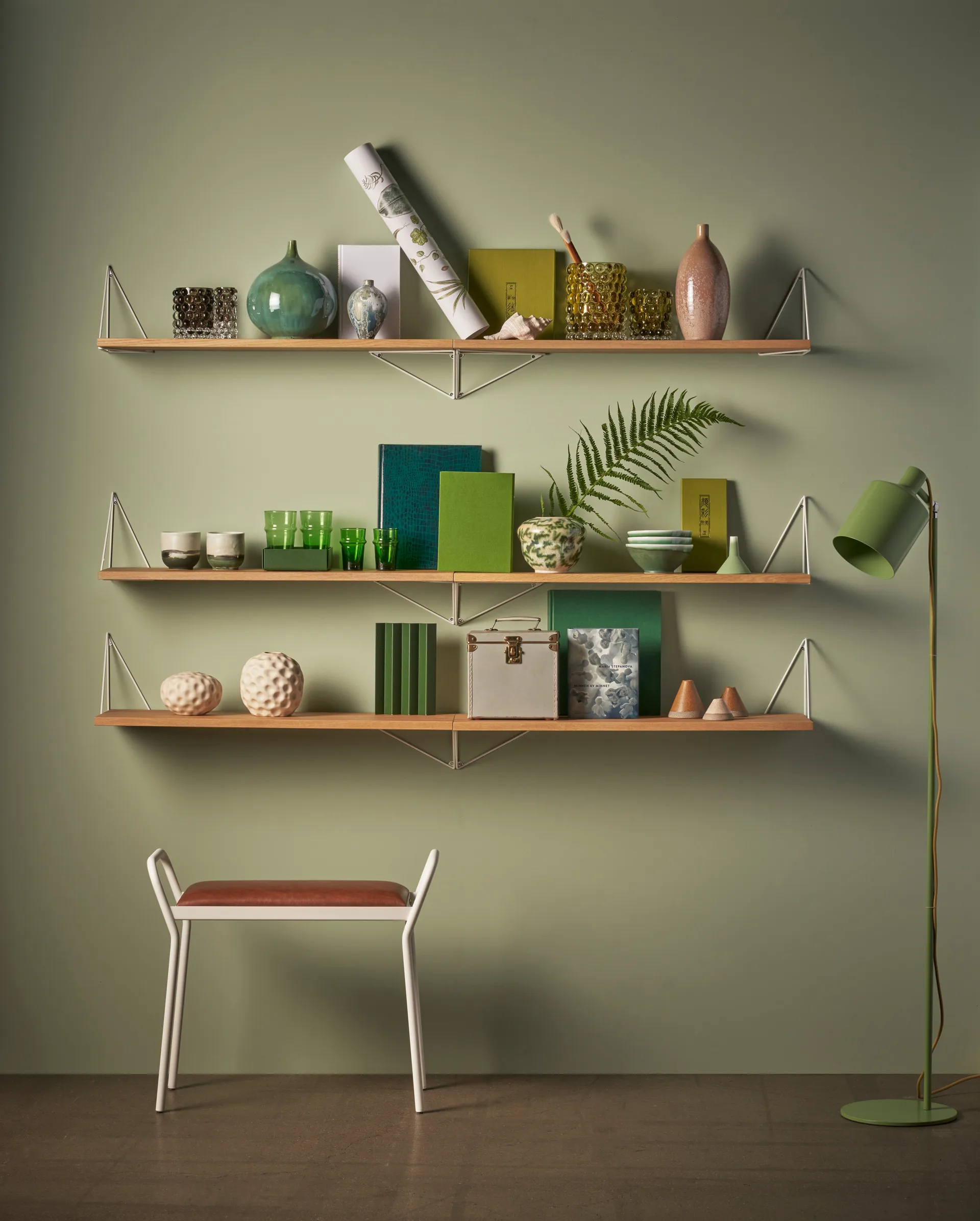 Sistema de estantes Pythagoras Bundle B carvalho-branco Maze