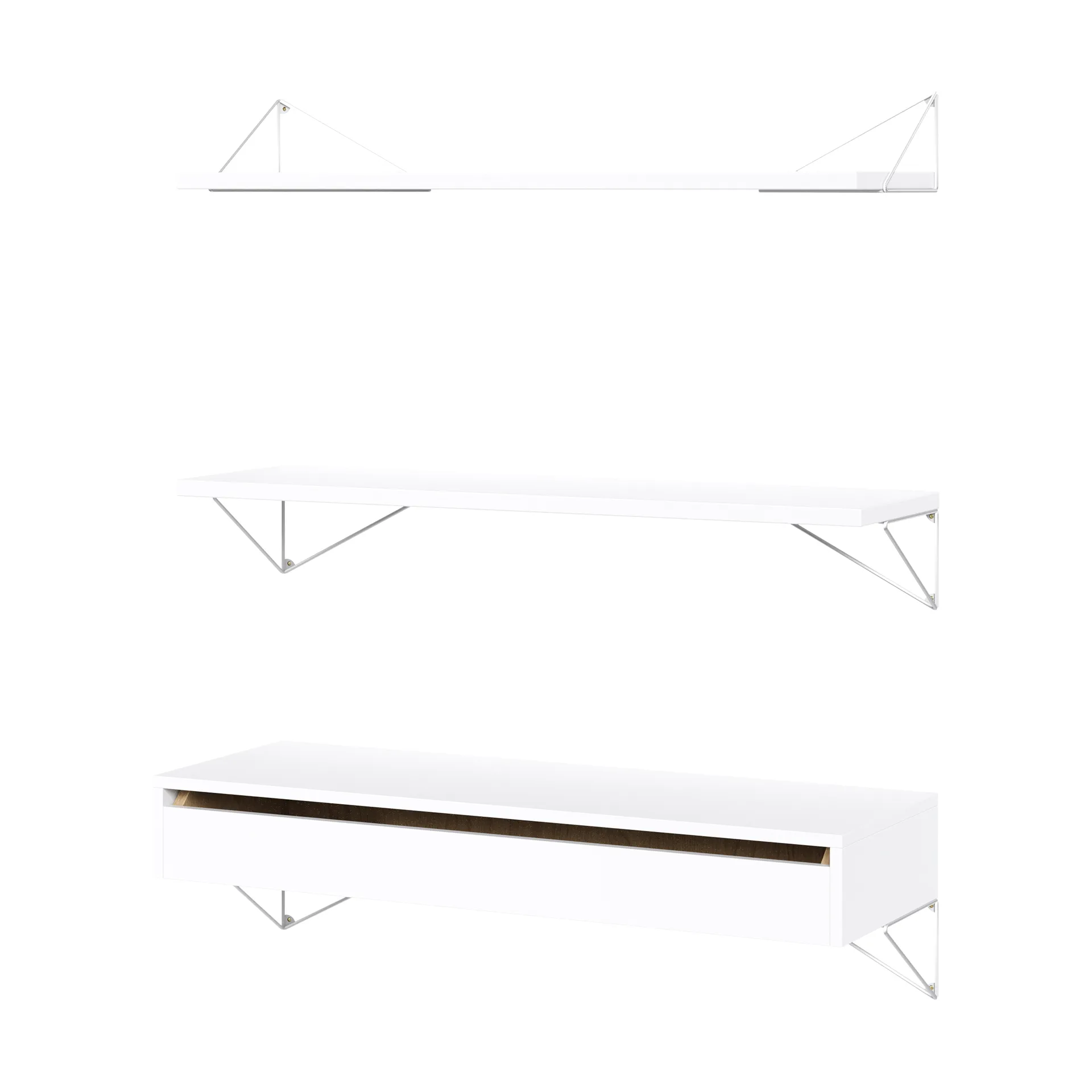 Sistema de estantes Pythagoras Bundle C branco-branco,  Maze