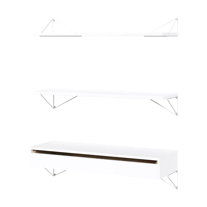 Sistema de estantes Pythagoras Bundle C branco-branco - Maze