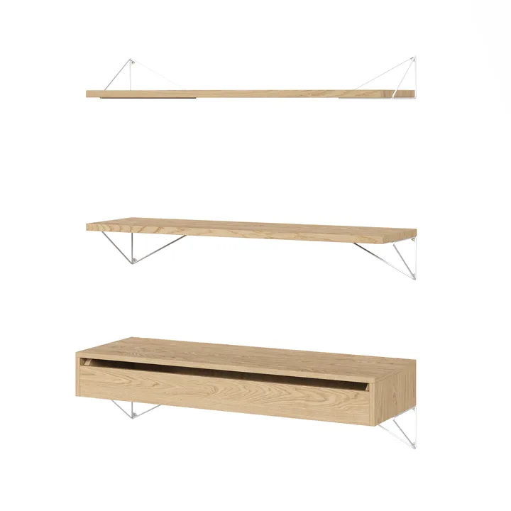 Sistema de estantes Pythagoras Bundle C carvalho-branco - Maze