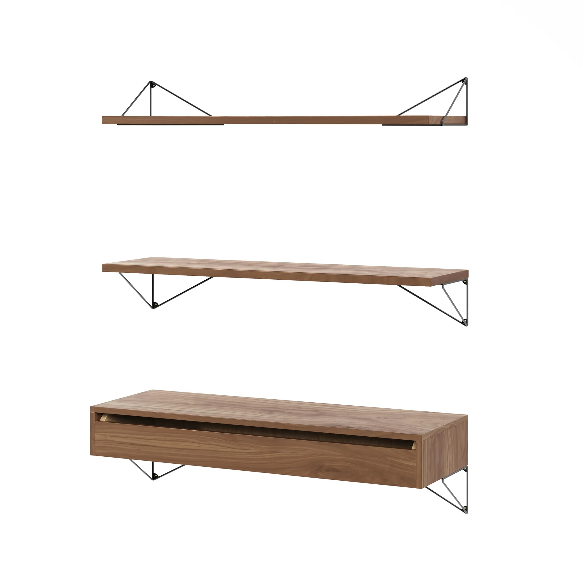 Sistema de estantes Pythagoras Bundle C nogueira-preto Maze