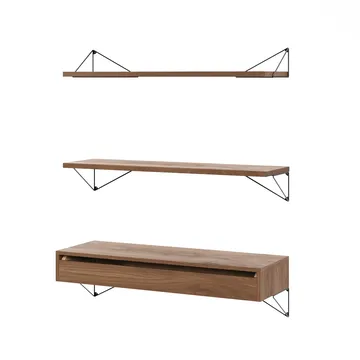 Sistema de estantes Pythagoras Bundle C nogueira-preto - undefined - Maze