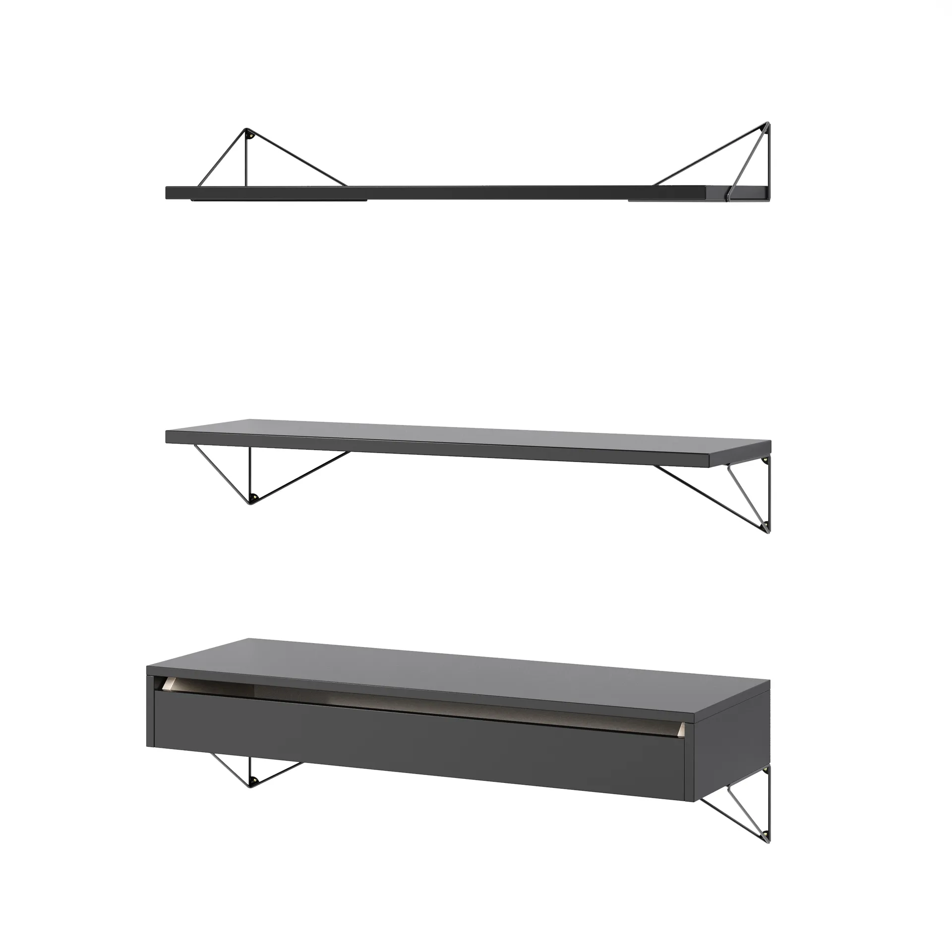 Sistema de estantes Pythagoras Bundle C preto-preto,  Maze