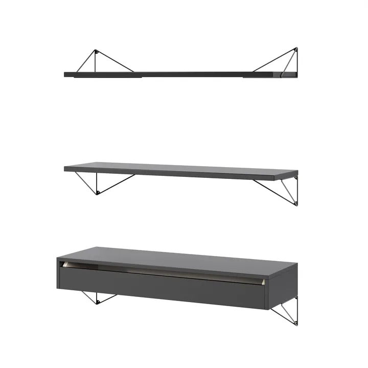 Sistema de estantes Pythagoras Bundle C preto-preto - Maze