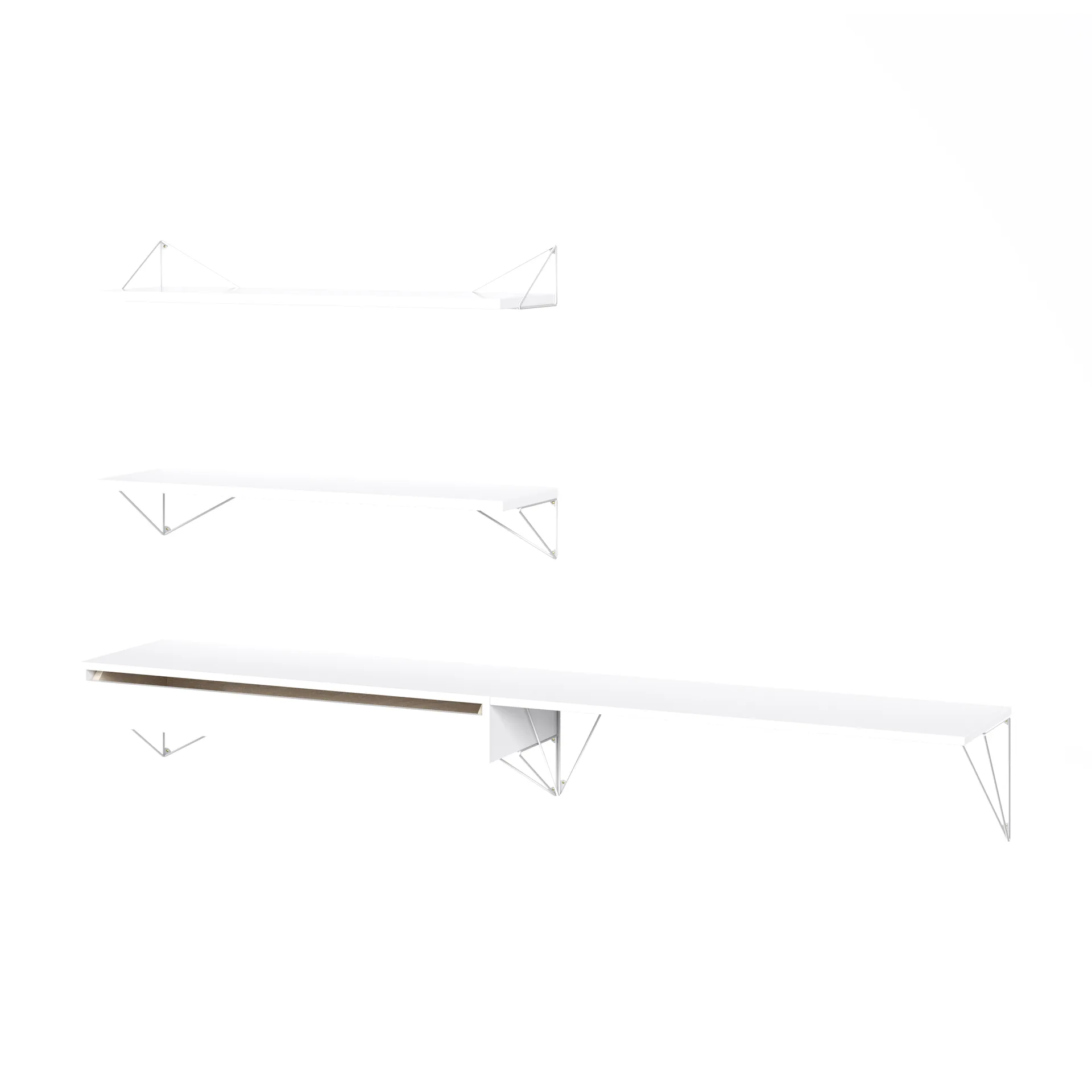 Sistema de estantes Pythagoras Bundle D branco-branco,  Maze