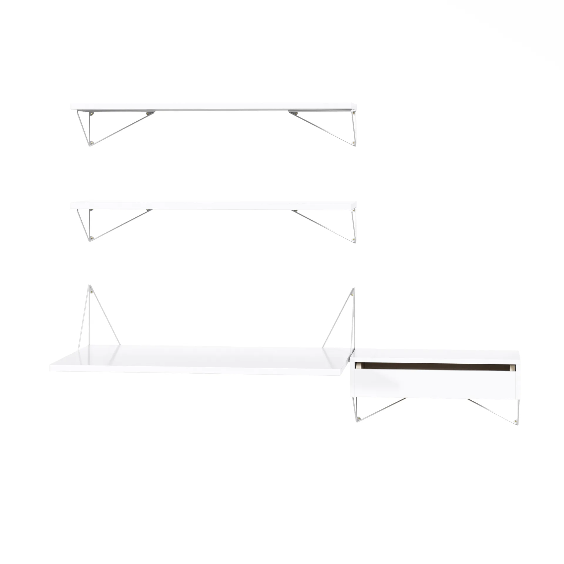 Sistema de estantes Pythagoras Bundle E branco-branco,  Maze