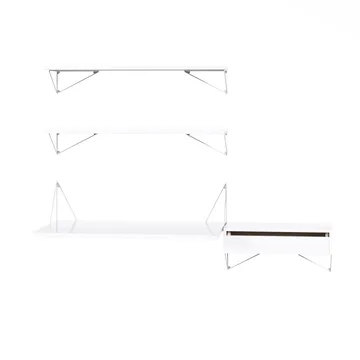 Sistema de estantes Pythagoras Bundle E branco-branco - Maze