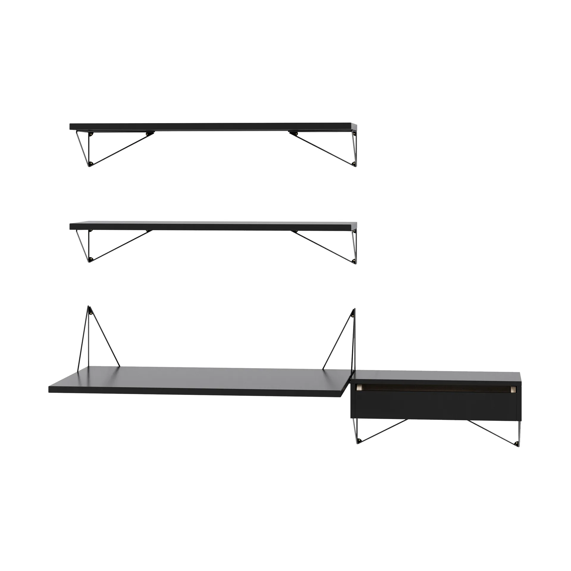 Sistema de estantes Pythagoras Bundle E preto-preto,  Maze