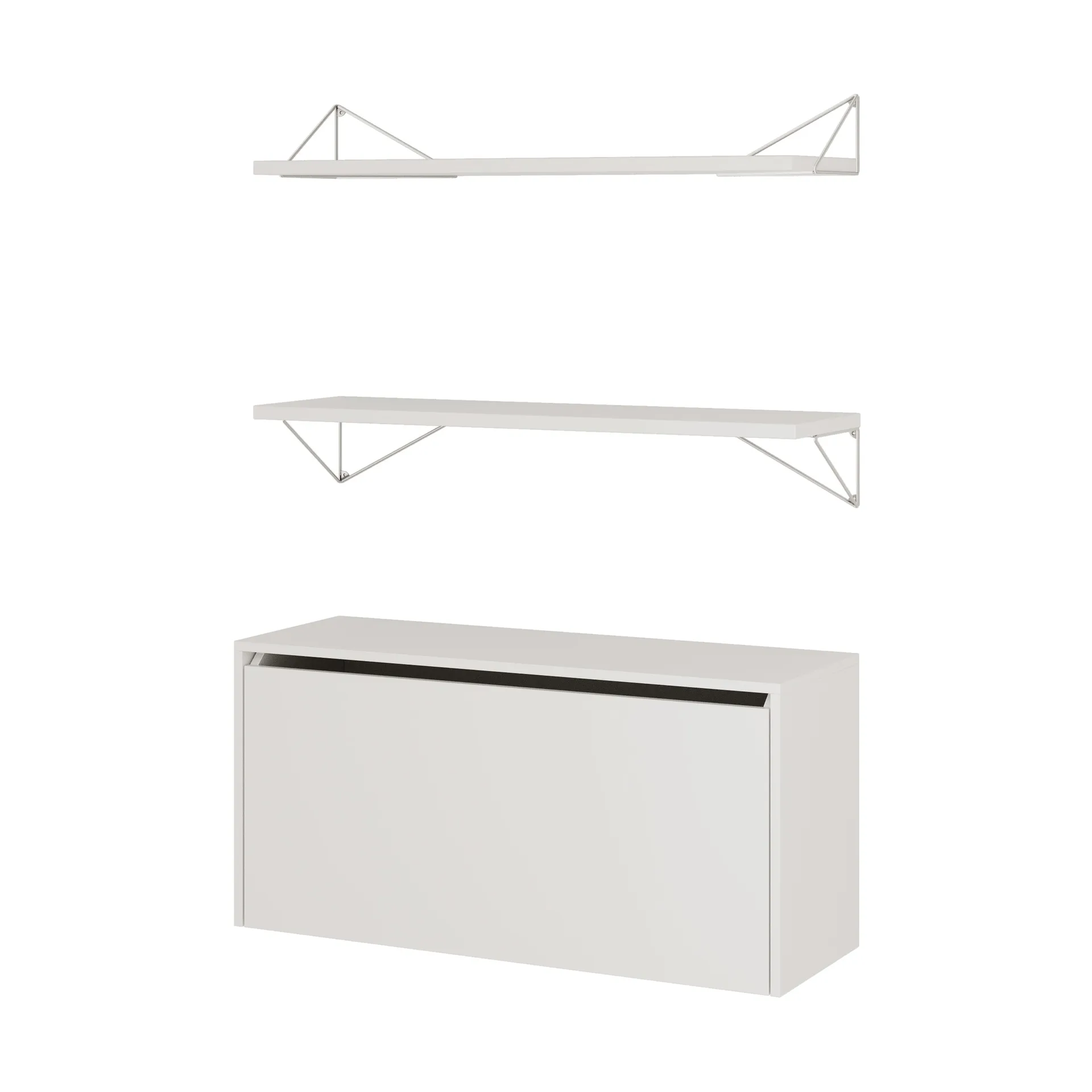 Sistema de estantes Pythagoras Bundle F branco-branco,  Maze