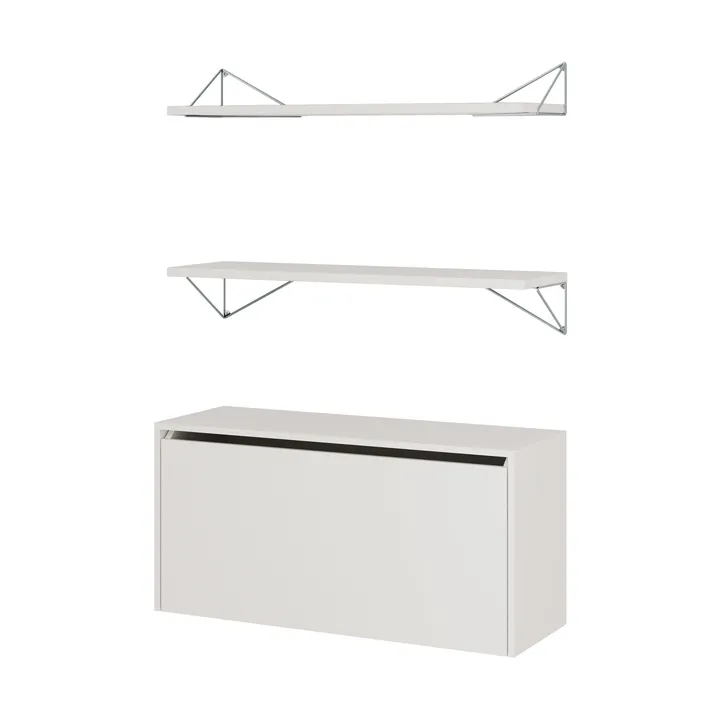 Sistema de estantes Pythagoras Bundle F branco-cromo - Maze