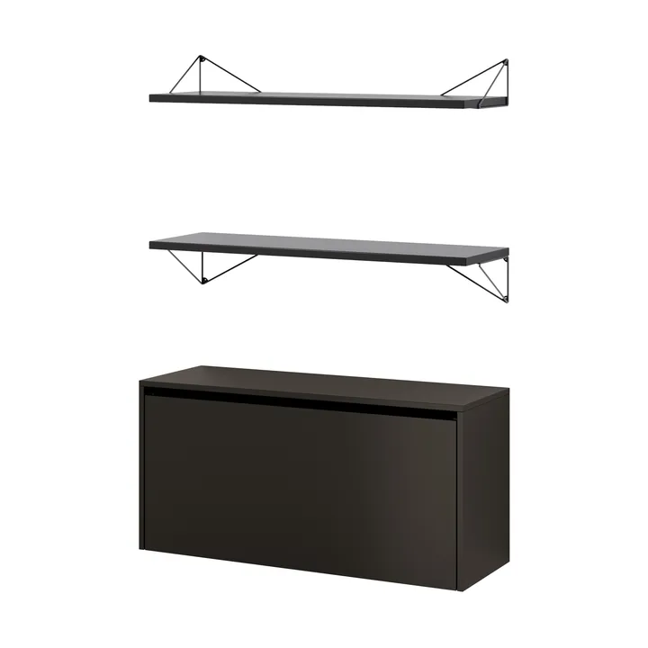 Sistema de estantes Pythagoras Bundle F preto-preto - Maze