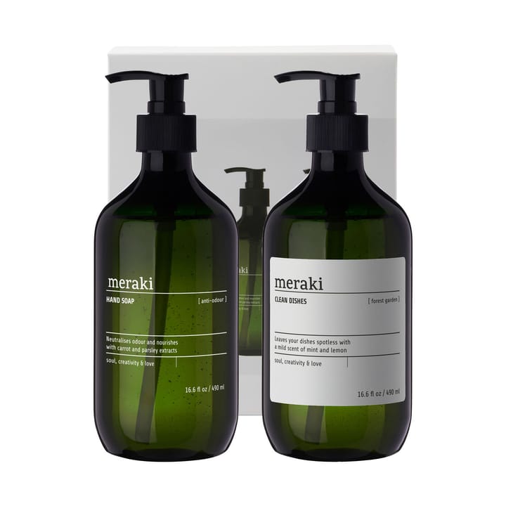 Meraki conjunto de presente, sabonete líquido para mãos e detergente para loiça - Anti-odor forest garden - Meraki