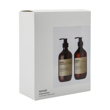 Meraki conjunto de presente, sabonete líquido para mãos e detergente para loiça - Exfoliante Estrela do Norte, Brisa da Florada - Meraki