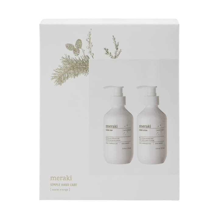 Meraki conjunto de presente, sabonete líquido para mãos e loção para mãos, Laranja quente Meraki