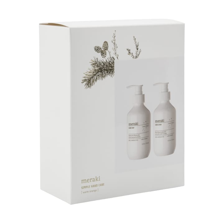 Meraki conjunto de presente, sabonete líquido para mãos e loção para mãos, Laranja quente Meraki