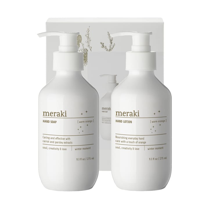 Meraki conjunto de presente, sabonete líquido para mãos e loção para mãos - Laranja quente - Meraki