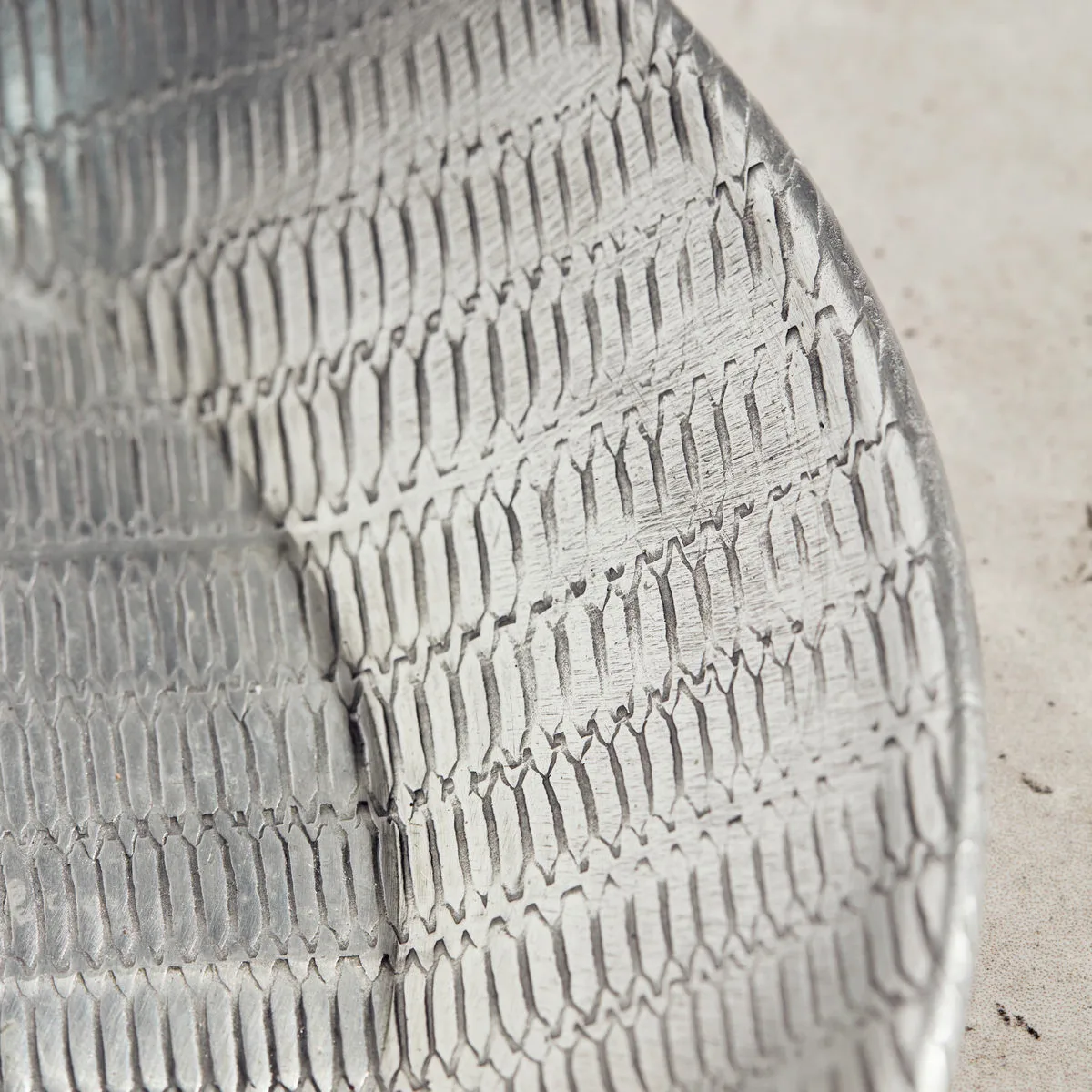 Tabuleiro Malva Ø20 cm, Prata antiga Meraki