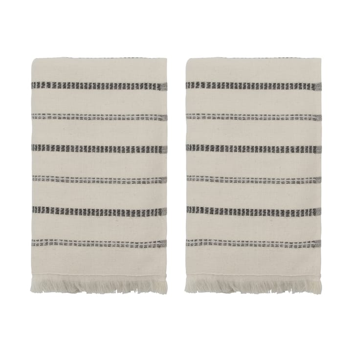 True toalha 2 peças - Branco sujo-preto, 50x100 cm - Meraki