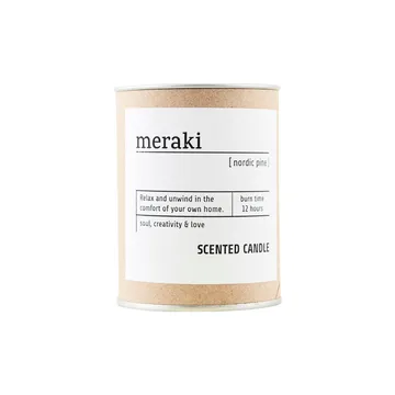 Vela perfumada, vidro castanho Meraki 12 horas - nordic pine - Meraki