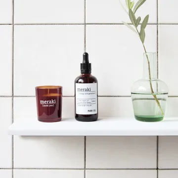 Vela perfumada, vidro castanho Meraki 12 horas - nordic pine - Meraki