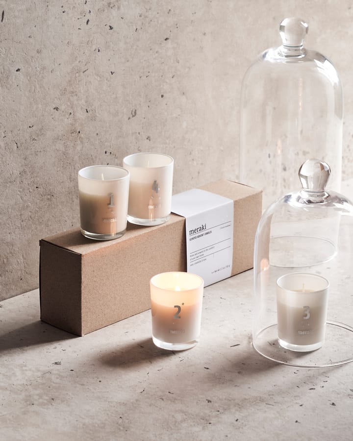 Velas do advento perfumadas Meraki 4 un., Frozen meadow Meraki