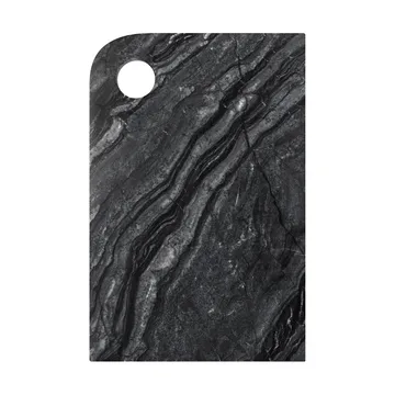 Bandeja de servir Marble média 20x30 cm - Black-grey - Mette Ditmer