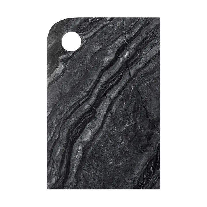 Bandeja de servir Marble média 20x30 cm - Black-grey - Mette Ditmer