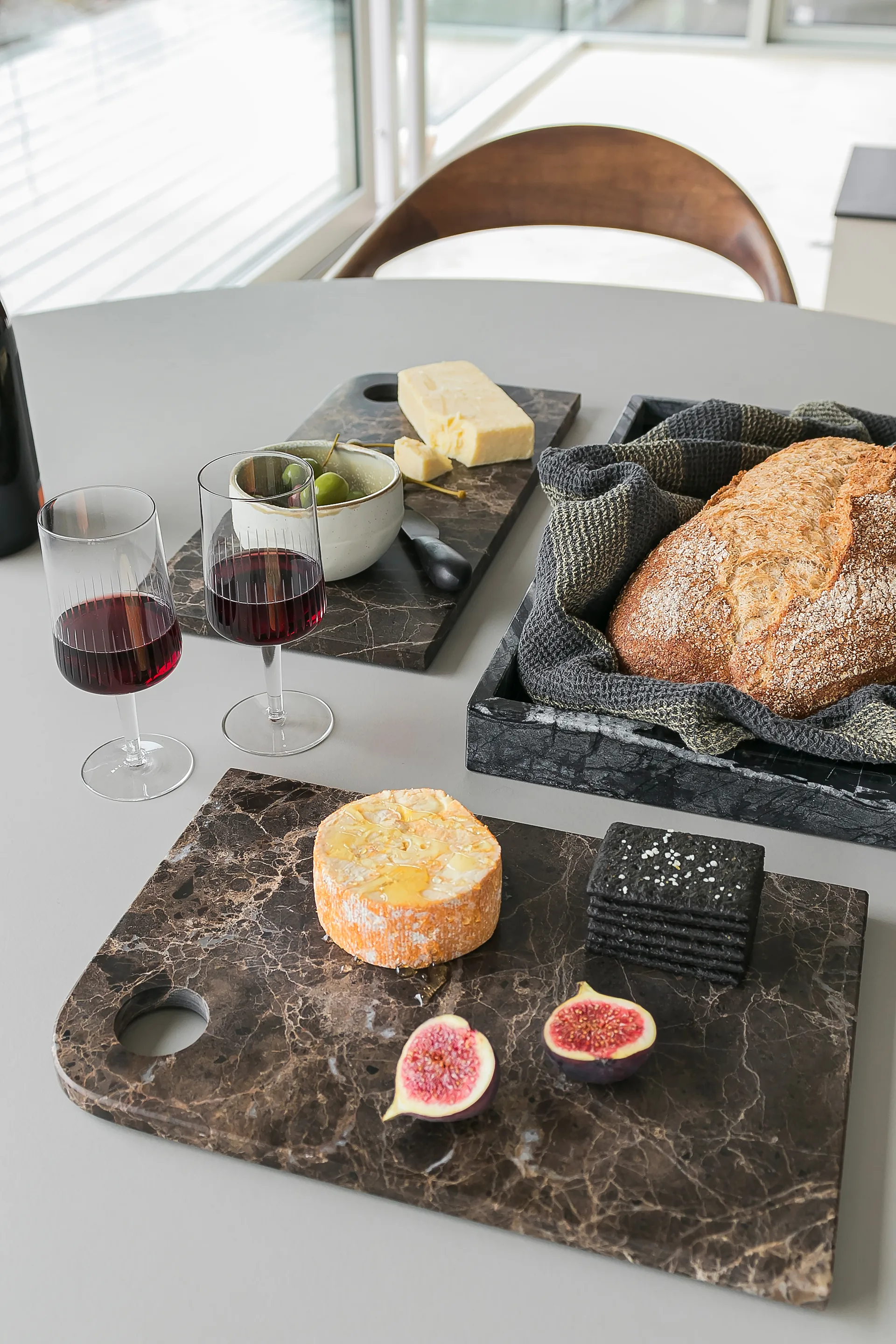 Bandeja de servir Marble média 20x30 cm, Brown Mette Ditmer