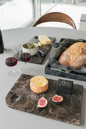 Bandeja de servir Marble média 20x30 cm - Brown - Mette Ditmer