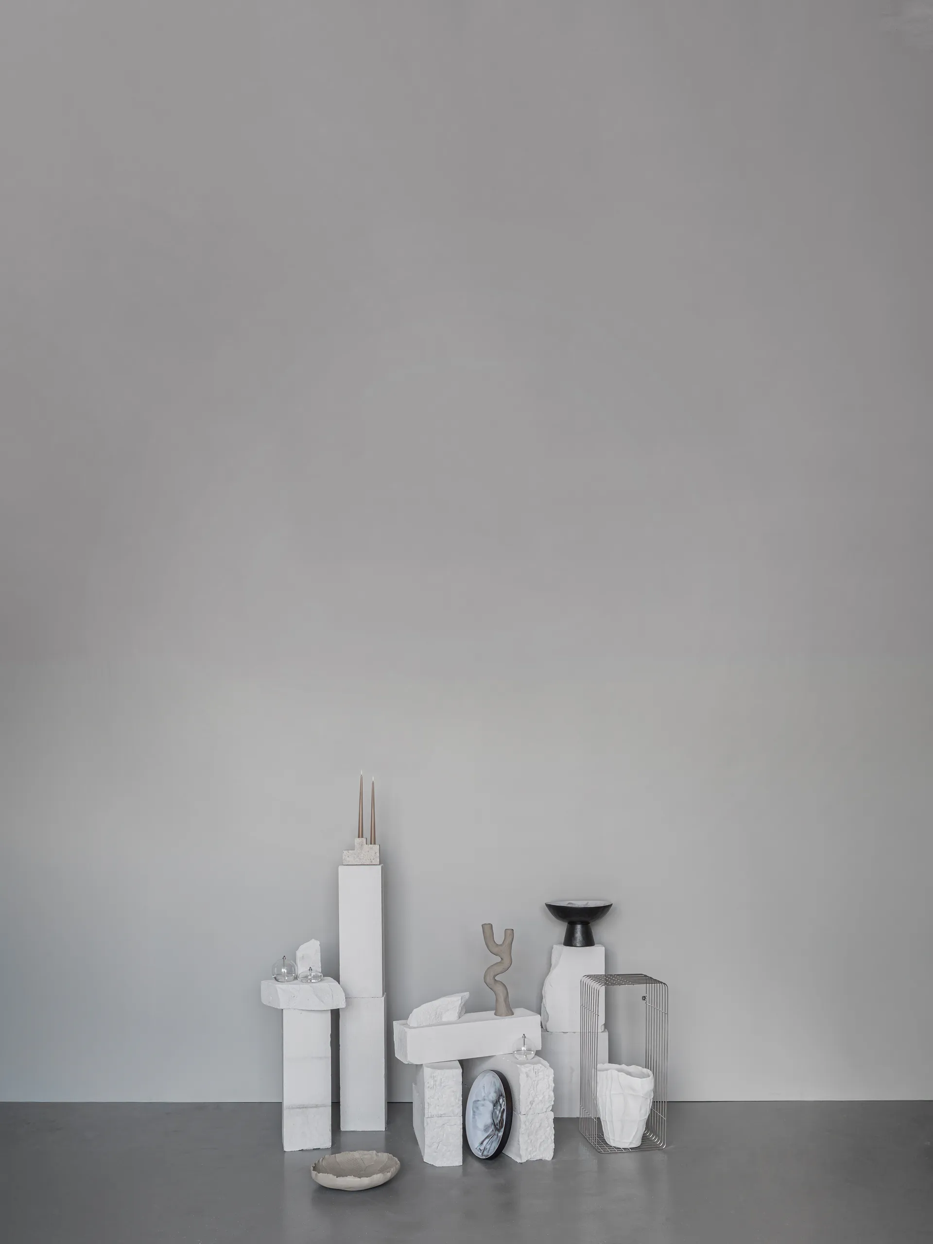 By Hand tigela com pé Ø31,5x20 cm, Branco sujo Mette Ditmer