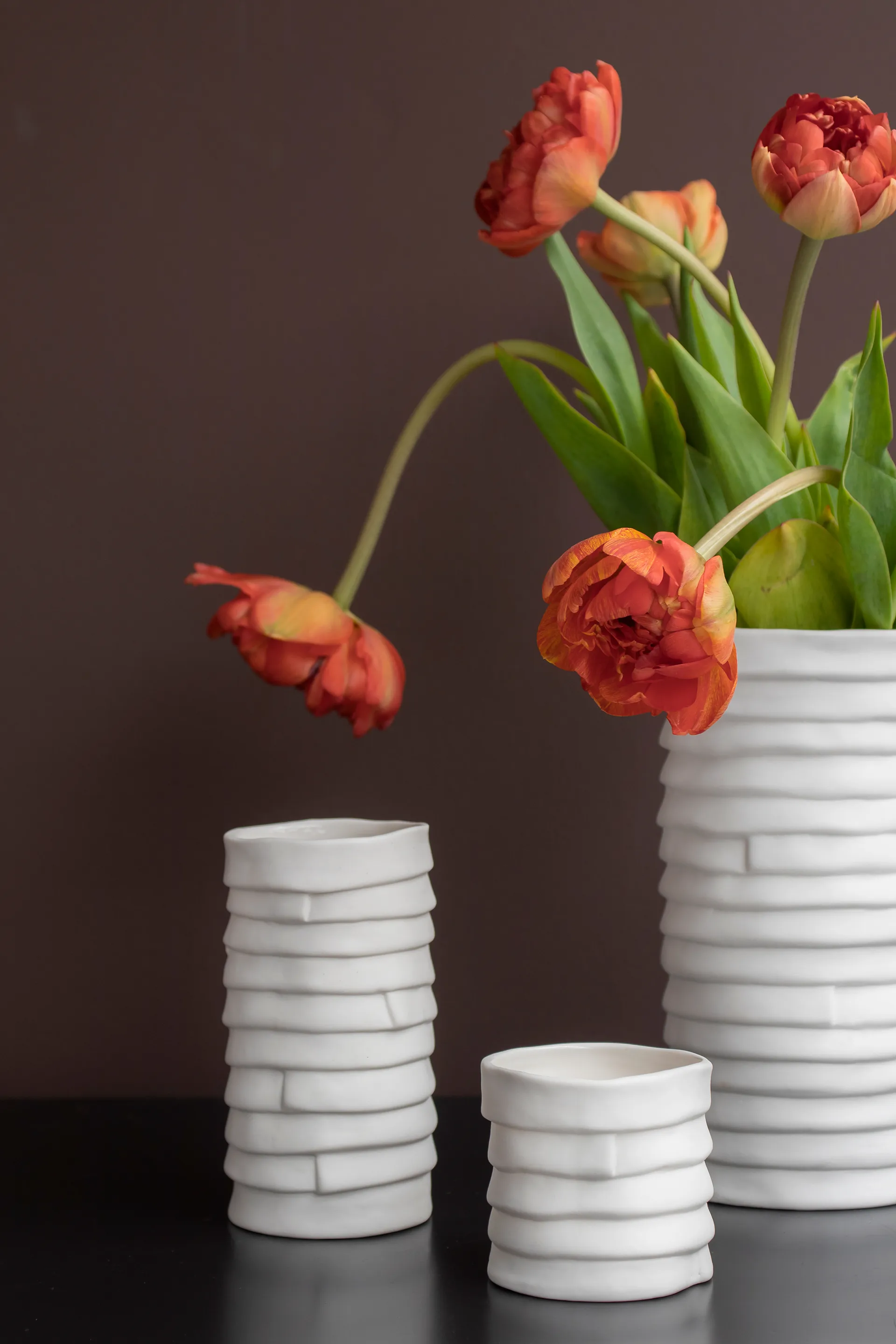 Castiçal Ribbon Ø7 cm 2-unidades, Off-white Mette Ditmer