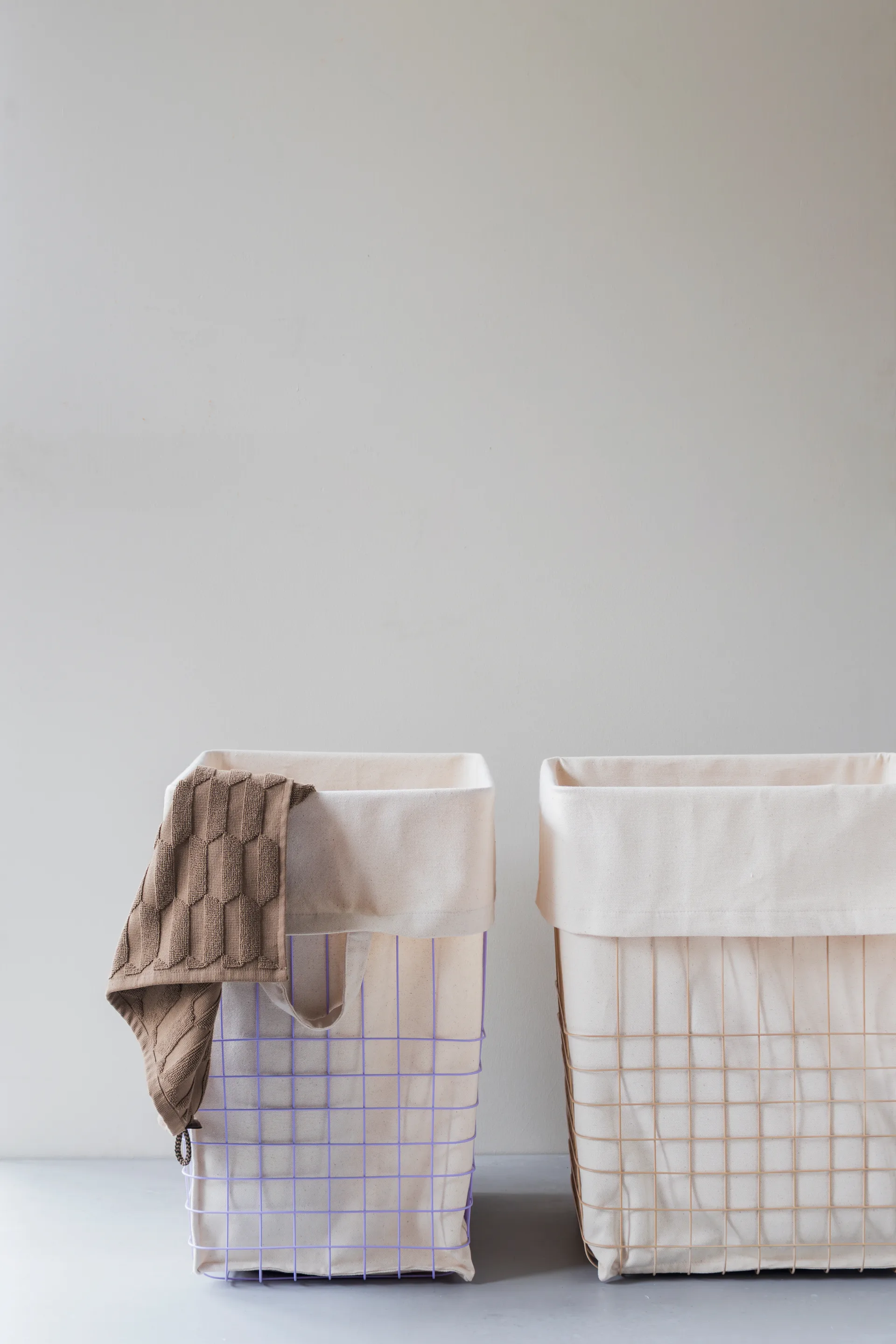 Cesta de armazenamento Store-it com saco de algodão grande, Areia Mette Ditmer