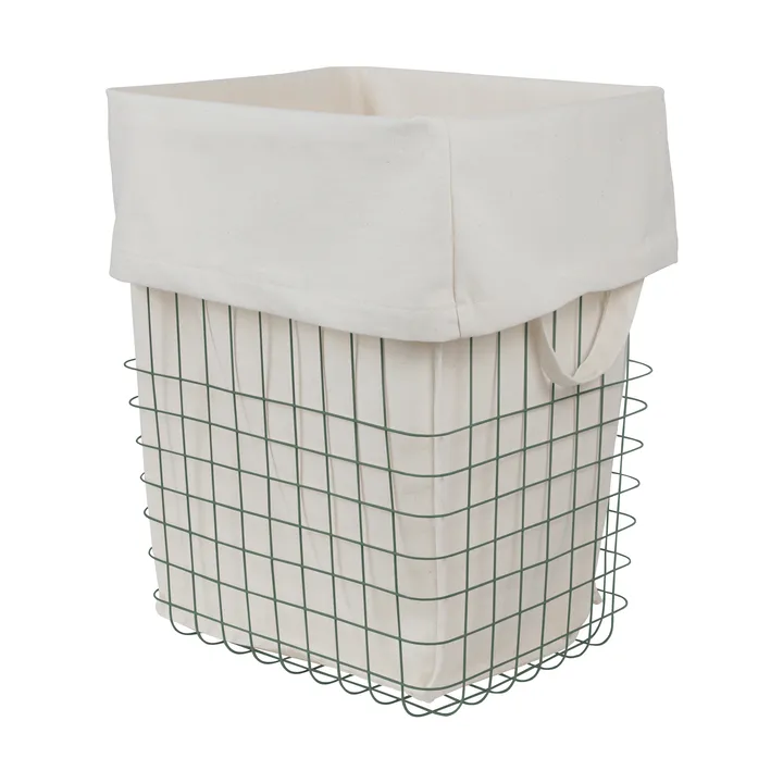 Cesto de arrumação Store-it com saco de algodão grande - Verde tomilho - Mette Ditmer