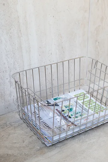 Cesto de arrumação Store-it médio - Cromado - Mette Ditmer