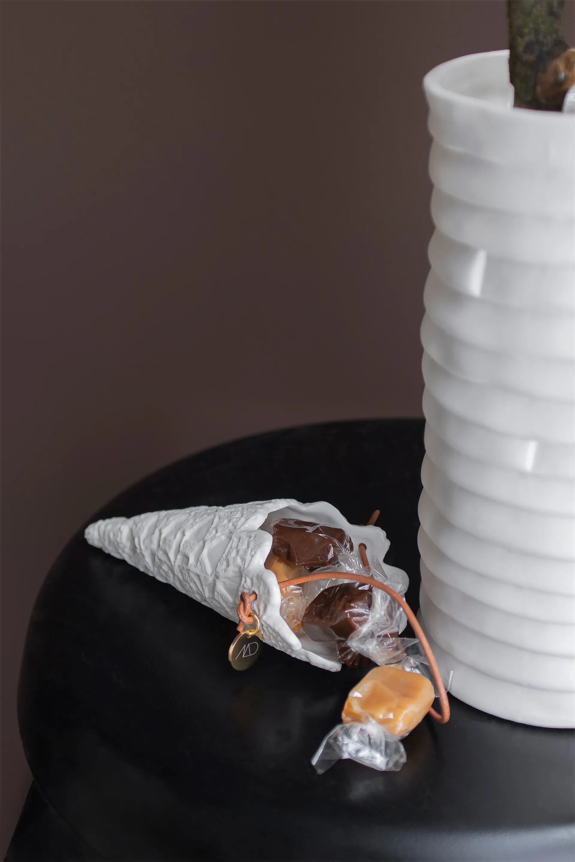  Cone de Natal Lace 2-unidades, Off-white Mette Ditmer