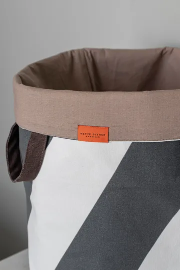 Diagonal cesto de roupa Ø40x50 cm - Cinzento escuro-branco sujo - Mette Ditmer
