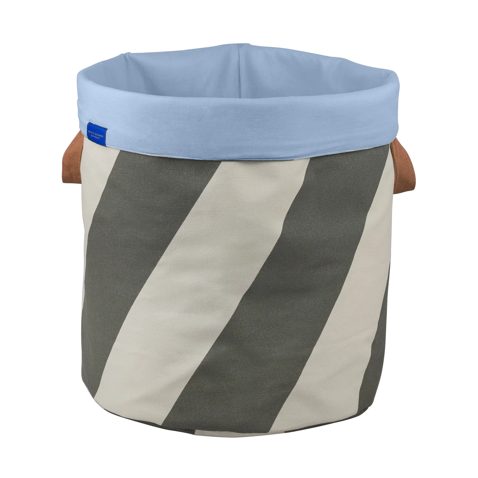 Diagonal cesto de roupa Ø40x50 cm, Oliva escuro-areia Mette Ditmer