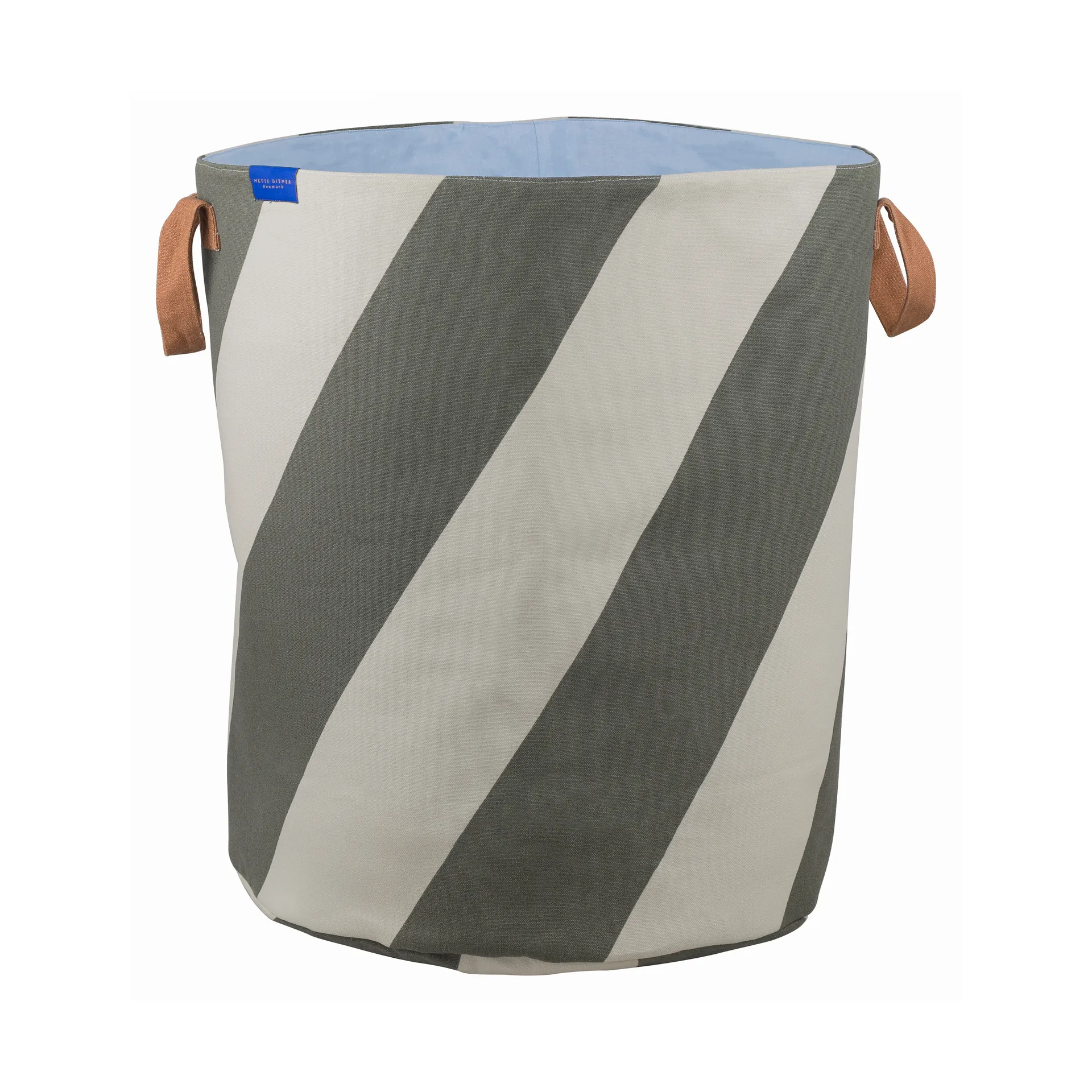 Diagonal cesto de roupa Ø40x50 cm, Oliva escuro-areia Mette Ditmer