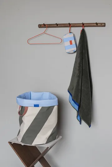 Diagonal cesto de roupa Ø40x50 cm - Oliva escuro-areia - Mette Ditmer